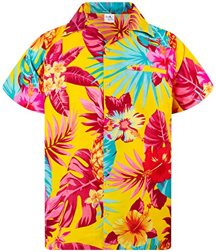 Funky Hawaiian Shirt Shortsleeve Pineapple Yellow 3XL von King Kameha
