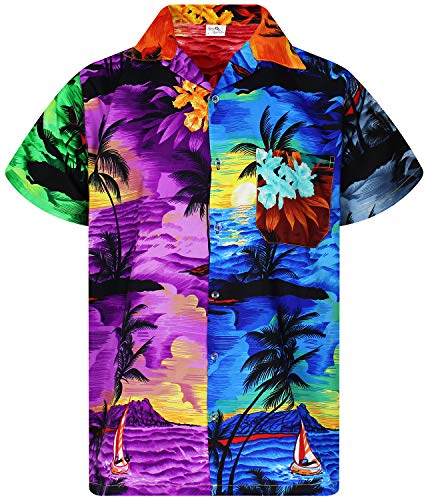 King Kameha Funky Hawaiihemd, Kurzarm, Mondy Surf New, L von King Kameha