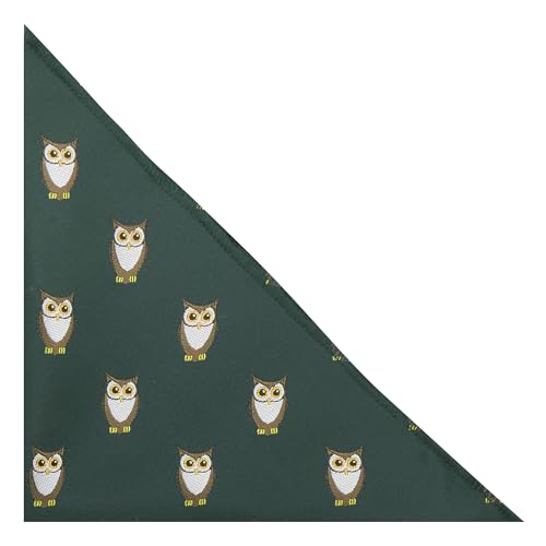 King & Priory Dunkelgrünes besticktes Einstecktuch mit Eule, Taschentuch, grün, Einheitsgröße King & Priory Dunkelgrünes besticktes Einstecktuch mit Eule, Taschentuch, grün, Einheitsgröße von King & Priory