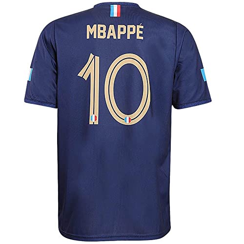 Frankreich Trikot Mbappe Heim 2022-2024 - Kinder und Erwachsene - Jungen - Fußball Trikot - Fussball Geschenke - Sport t Shirt - Sportbekleidung - Größe 140 von Kingdo