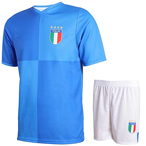 Italien Trikot Set Heim - Kinder und Erwachsene - Jungen - Fußball Trikot - Fussball Geschenke - Sport t shirt - Sportbekleidung - Größe 116 von Kingdo