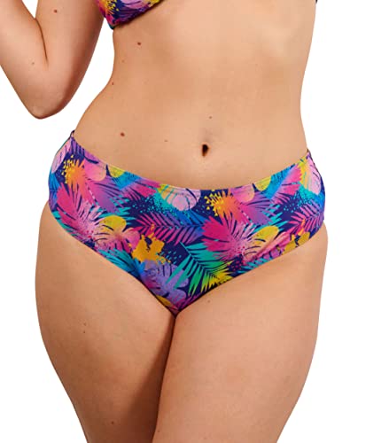 Kiniki Tan Through Sonnendurchlässige High Waisted Bikinihose Damen Bademode - Tropic von Kiniki