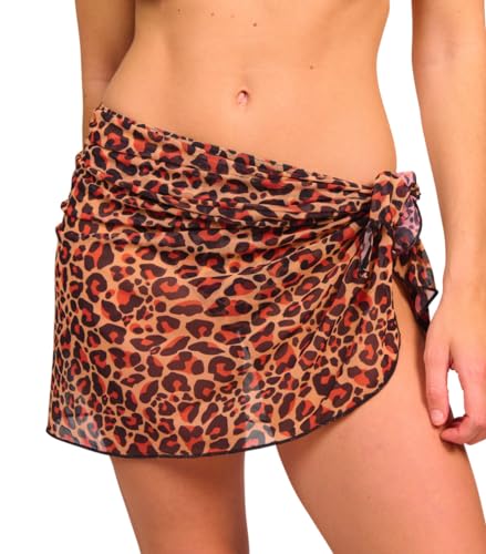 Kiniki Tan Through Sonnendurchlässiger Strandwrap Damen Bademode Accessoire - Cheetah von Kiniki