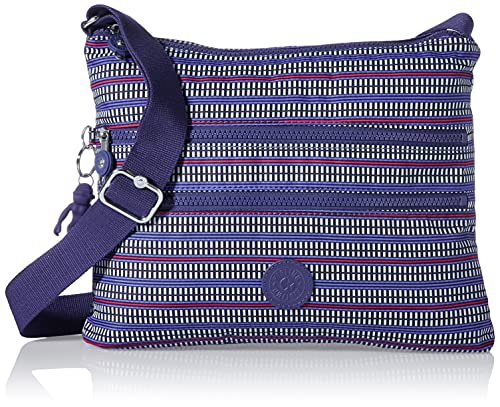 Kipling Damen Alvar Umhängetaschen, Blau Geo Print von Kipling