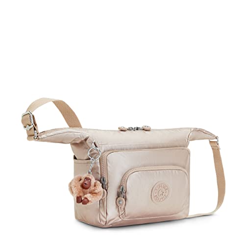 Kipling Damen Erica Crossbody Jetset Traveller Kleine Handtasche Polyester Tasche, Quarz-Metallic, 10.5''L x 7.25''H x 5.75''D von Kipling