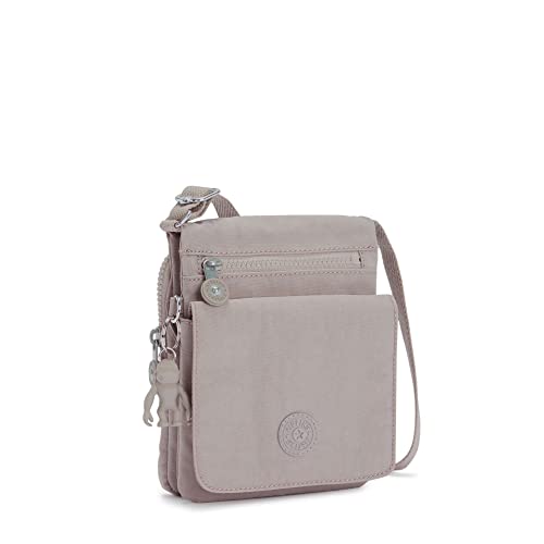 Kipling New Eldorado, Kleine Umhängetasche, Wasserabweisend, 19.5 cm, 1 L, Grey Gris von Kipling