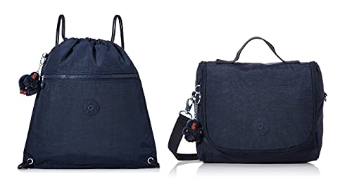 Kipling Supertaboo Schulrucksack, 45 cm, 15 Liter, True Blue Tonal + New Kichirou Schulrucksack, 23 cm, 6 Liter, True Blue Tonal von Kipling