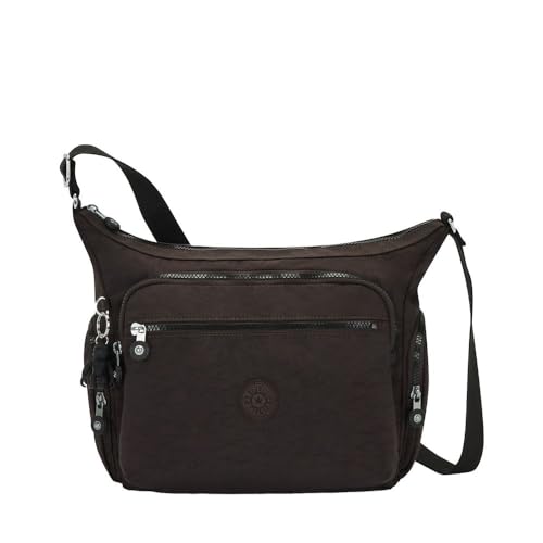 Kipling Tasche mit verstellbarem Schultergurt, 2 Fronttaschen mit Reißverschluss, 2 Seitentaschen mit Reißverschluss, Gesäßtasche mit Reißverschluss. 35,5 x 18,5 x 30 cm, braun von Kipling