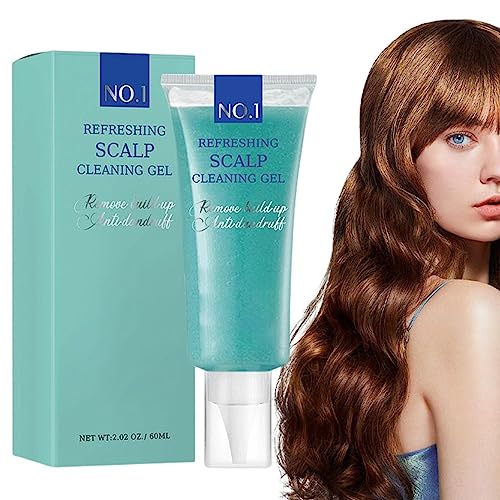 Kopfhaut-Reinigungsshampoo | Natürliches 60 ml Shampoo-Gel für fettiges Haarwachstum für Männer,Bio-Shampoo für gemischte Empfindlichkeit, alle Haartypen von Kirdume