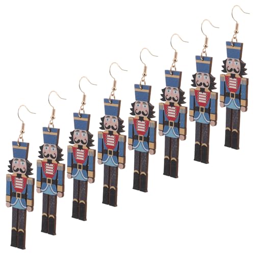 Kisangel 4 Paar Weihnachtsohrringe Weihnachtsohrringe Aus Holz Einzigartiger Soldat Ohrschmuck Für Den Weihnachtsbaum Als Geschenkfüller Kisangel 4 Paar Weihnachtsohrringe Weihnachtsohrringe Aus Holz Einzigartiger Soldat Ohrschmuck Für Den Weihnachtsbaum Als Geschenkfüller von Kisangel