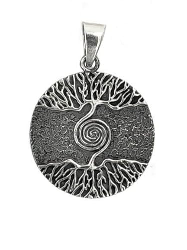 Kiss of Leather Anhänger Lebensbaum mit Spirale aus 925 Sterling Silber Nr. 18 von Kiss of Leather