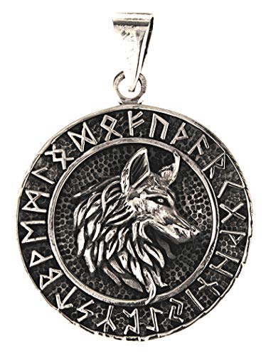 Kiss of Leather Anhänger Wolfskopf aus 925 Sterling Silber Nr. 352 von Kiss of Leather