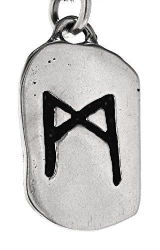 Kiss of Leather Runen Anhänger Mannaz aus 925 Sterling Silber Nr. 312 von Kiss of Leather