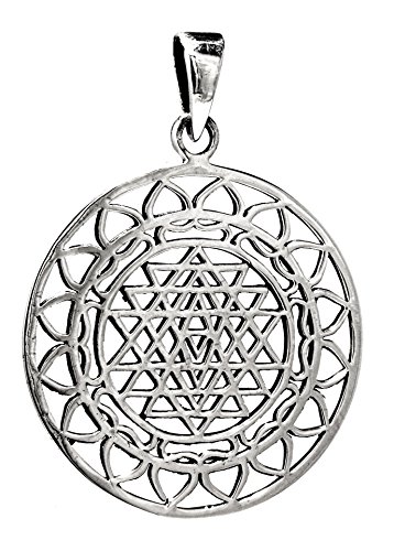 Kiss of Leather Sri Yantra Anhänger aus 925 Sterling Silber Nr. 130 von Kiss of Leather