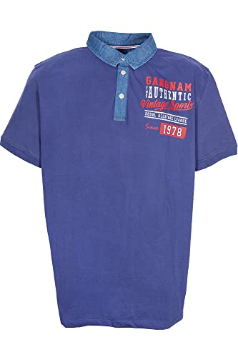 Kitaro Men Herren Poloshirt Größe 4XL Blau (blau) von Kitaro