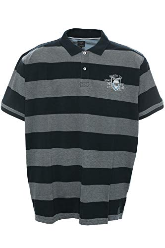 Kitaro Poloshirt Polo Shirt Hemd Herren Kurzarm Baumwolle Piqué, Farbe:dunkelblau, Herrengrößen:4XL von Kitaro