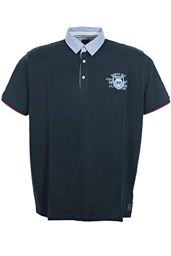 Kitaro Poloshirt Polo Shirt Hemd Herren Kurzarm Baumwolle Piqué Plusgröße, Farbe:dunkelblau, Herrengrößen:3XL von Kitaro