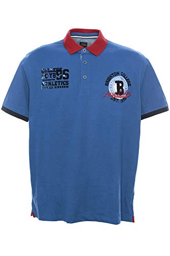 Kitaro Poloshirt Polo Shirt Hemd Herren Kurzarm Baumwolle Piqué Plusgröße, Herrengrößen:3XL, Farbe:blau von Kitaro