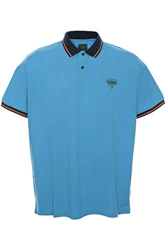 Kitaro Poloshirt Polo Shirt Hemd Herren Kurzarm Baumwolle Piqué Plusgröße, Herrengrößen:3XL, Farbe:blau von Kitaro