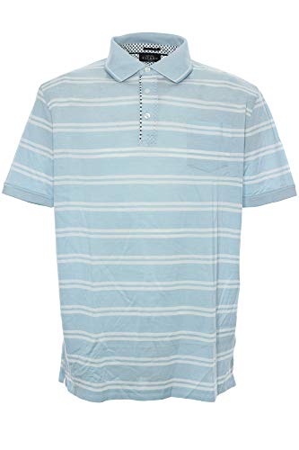 Kitaro Poloshirt Polo Shirt Hemd Herren Kurzarm Merzerisierte Baumwolle, Farbe:hellblau, Herrengrößen:XXL von Kitaro