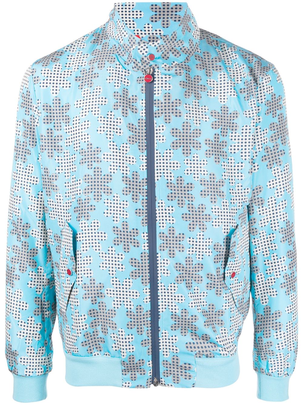 Kiton Bomberjacke mit grafischem Print - Blau von Kiton