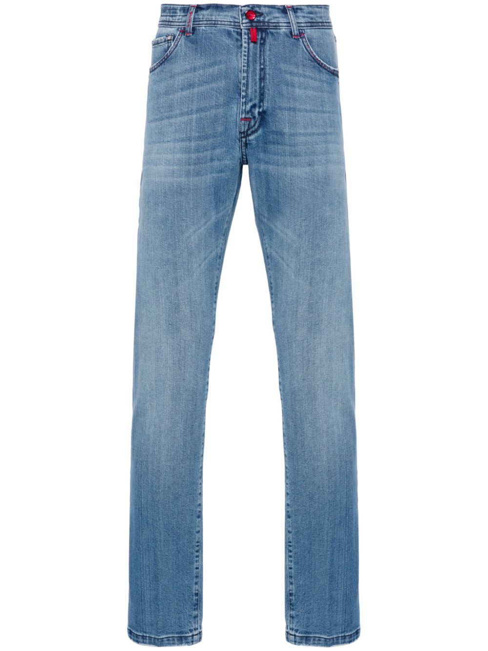 Kiton Halbhohe Straight-Leg-Jeans - Blau von Kiton