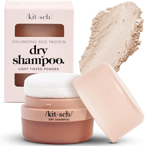 Kitsch Trocken-Shampoo-Pulver mit Reisprotein für Damen und Herren, Volumengebend, geruchlos, kein Weißstich, ungiftig, organisch, parabenfrei und benzolfrei, kein Aerosol für fettiges und helles Haar Kitsch Trocken-Shampoo-Pulver mit Reisprotein für Damen und Herren, Volumengebend, geruchlos, kein Weißstich, ungiftig, organisch, parabenfrei und benzolfrei, kein Aerosol für fettiges und helles Haar von Kitsch