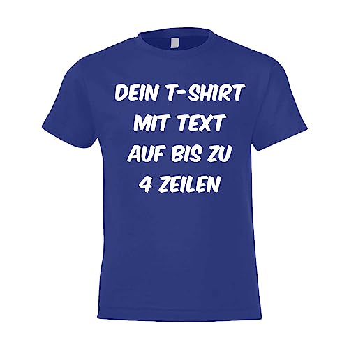 Kiwistar - T-Shirt Kind - Kids - royal - 116 - Aufdruck individuell - mit Wunschtext - Spruch - Druck personalisiert - Geschenk für Freizeit Sport von Kiwistar