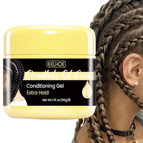 Shine And Jam Conditioning Gel Haarglanzwachs, natürliches, schnell trocknendes Haargel, Dreadlocks-Haarpomade, Lockengel mit hohem Glanz, starker Haarpomade mit extra Halt für Männer und Frauen von Kixolazr