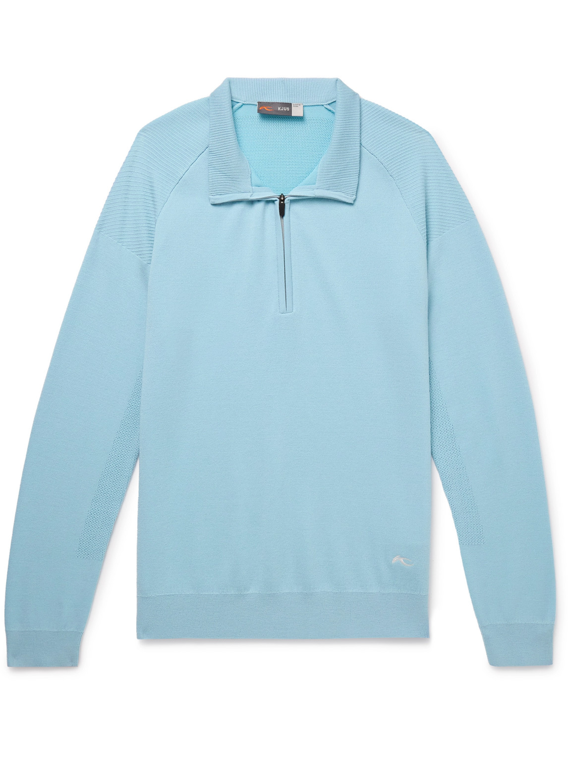Kjus Golf - Kulm Merino Wool-Blend Half-Zip Golf Sweater - Men - Blue - IT 48 von Kjus Golf