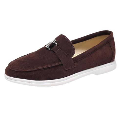 Klarmar Ohne Verschluss Loafer Damen Buro Flach Schuhe Runde Zehen Wildleder Leisure Arbeit Schuhe Comfy Braun Gr 44 EU/46 Klarmar Ohne Verschluss Loafer Damen Buro Flach Schuhe Runde Zehen Wildleder Leisure Arbeit Schuhe Comfy Braun Gr 44 EU/46 von Klarmar