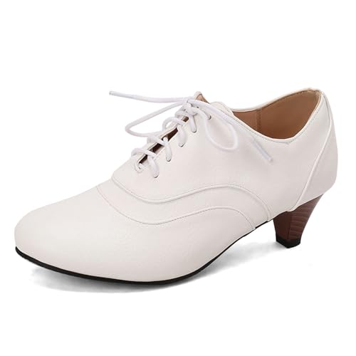 Klarmar Schnüren Pump Mid Schuhe Damen Arbeit Kitten Heel Leisure Buro Arbeit Schuhe Weiß Gr 35 EU Klarmar Schnüren Pump Mid Schuhe Damen Arbeit Kitten Heel Leisure Buro Arbeit Schuhe Weiß Gr 35 EU von Klarmar