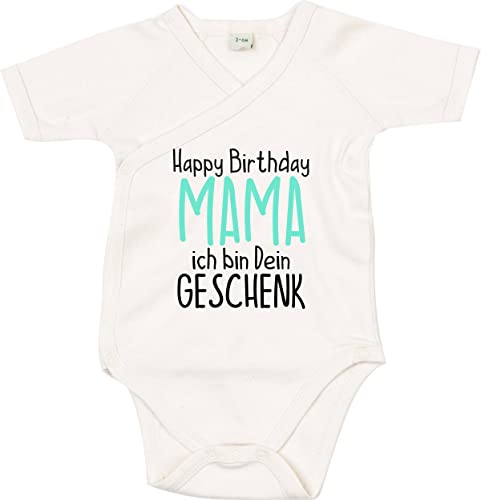 Kleckerliese Baby Body Wickelbody Junge Mädchen Kurzarm Happy Birthday MAMA ich bin den Geschenk, Natural, 3-6 Monate Kleckerliese Baby Body Wickelbody Junge Mädchen Kurzarm Happy Birthday MAMA ich bin den Geschenk, Natural, 3-6 Monate von Kleckerliese