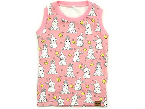 Kleine Könige Baby Kinder Shirt Tank Top ärmellos Mädchen · Modell Küken Häschen Kleiner Hase rosa, Babyrosa · Ökotex 100 Zertifiziert · Größe 110/116 von Kleine Könige