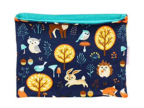 Kleine Könige Loop Schal Kinder Jungen bis 10 Jahre · Modell Tiere Wald Forest friends marine, tanne · Ökotex 100 zertifiziert · Made in Germany von Kleine Könige