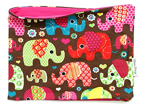 Kleine Könige Loop Schal Kinder Mädchen bis 10 Jahre · Modell Elefant Elefantenparty pink, pink · Ökotex 100 zertifiziert · Made in Germany von Kleine Könige