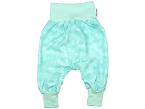 Kleine Könige Pumphose Baby Mädchen Hose · Modell Schwalben Watercolor, Aqua · Ökotex 100 Zertifiziert · Größe 98/104 von Kleine Könige