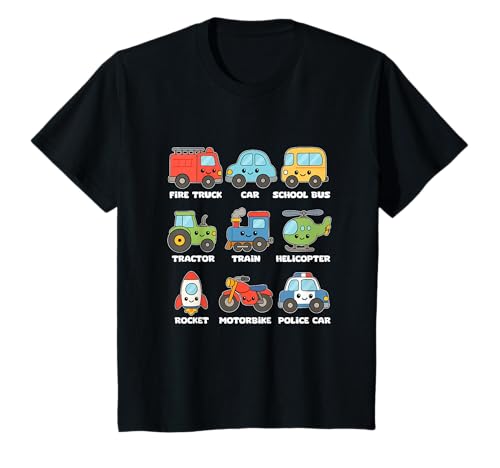 Kinder Fahrzeuge für Kinder: Traktor, Zug, Auto, Feuerwehrwagen T-Shirt Kinder Fahrzeuge für Kinder: Traktor, Zug, Auto, Feuerwehrwagen T-Shirt von Kleine Pfote .