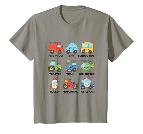 Kinder Fahrzeuge für Kinder: Traktor, Zug, Auto, Feuerwehrwagen T-Shirt Kinder Fahrzeuge für Kinder: Traktor, Zug, Auto, Feuerwehrwagen T-Shirt von Kleine Pfote .