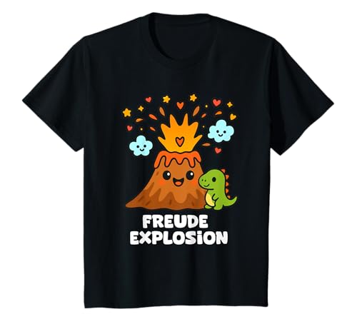 Kinder Freude Explosion Vulkan Dino Kawaii Kinder 2 3 4 5 Jahre T-Shirt Kinder Freude Explosion Vulkan Dino Kawaii Kinder 2 3 4 5 Jahre T-Shirt von Kleine Pfote .