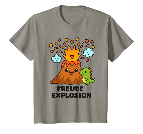 Kinder Freude Explosion Vulkan Dino Kawaii Kinder 2 3 4 5 Jahre T-Shirt Kinder Freude Explosion Vulkan Dino Kawaii Kinder 2 3 4 5 Jahre T-Shirt von Kleine Pfote .
