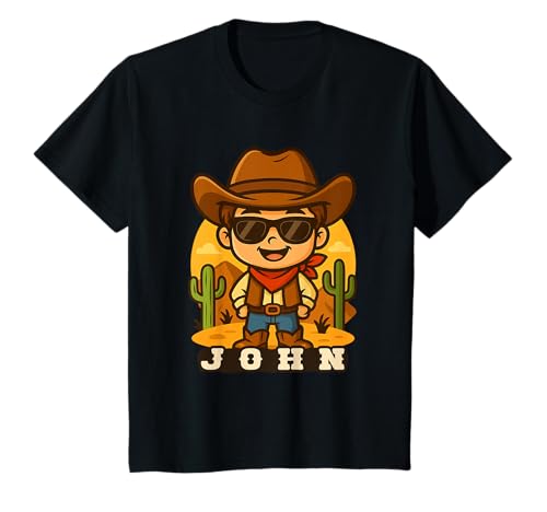 Kinder John Cowboy für Jungen Rodeo Country Western Party Motto T-Shirt Kinder John Cowboy für Jungen Rodeo Country Western Party Motto T-Shirt von Kleine Pfote .