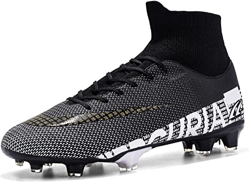 Kmrlofiy Fußballschuhe Herren High Top Spike Cleats Fussballschuhe Professionelle Outdoor Athletics Kinder Junge Fußballschuhe Wettkampf Schnürsenkel Trainingsschuhe Sportschuhe (37EU) von Kmrlofiy