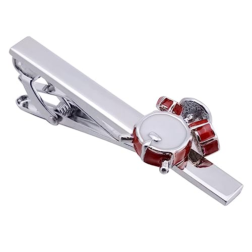 KnBoB Krawattenklammer für Herren Silber Schlagzeug Tie Clip Krawattennadel für Geburtstag Geschenk von KnBoB