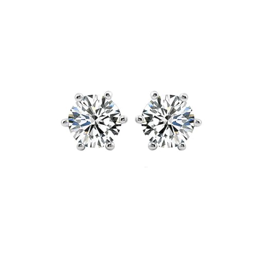 KnBoB Ohrringe Echt Silber 925 für Damen, 0.5ct Moissanit Schlicht Edelstein Nickelfreie Ohrringe Schmuck von KnBoB