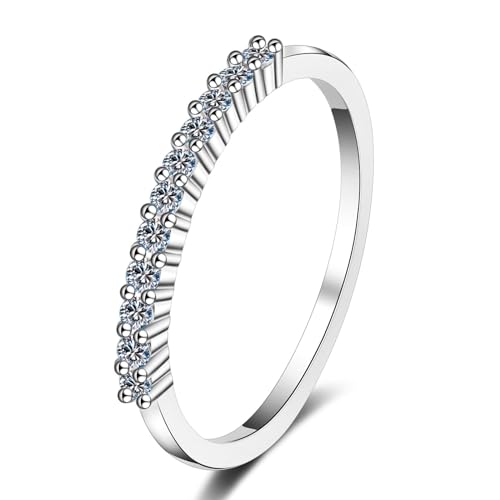 KnSam Solitärring 14K Weißgold, 0.22ct Labor Erstellt Diamant Freundschaftsringe Klassiker Rund Design, Au585 Gold Echter Schmuck für Damen, Gr.56 (17.8) von KnSam