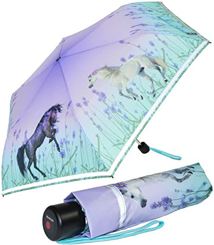 Knirps 4Kids Kinder-Taschenschirm Pferde reflective mit Reflexborte - Wild Horses von Knirps