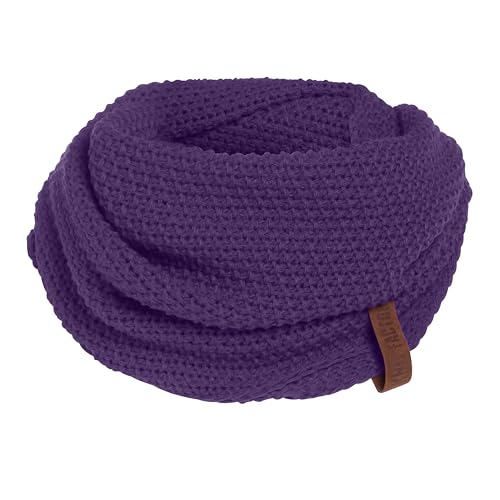 KNIT FACTORY - Coco Loop Schal - Gestrickter Schlauchschal - Für Damen und Herren - Herbst & Winter Essentials - Zeitloses Mode-Accessoire - Strickschal mit Wolle - Hochwertige Qualität - Purple von KNIT FACTORY