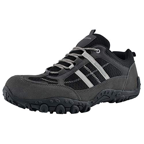 Knixmax Wanderschuhe Herren Leichte Trekkingschuhe Outdoorschuhe Atmungsaktiv rutschfeste Trekking- & Wanderhalbschuhe Männer Dunkelgrau Gr.42 EU von Knixmax