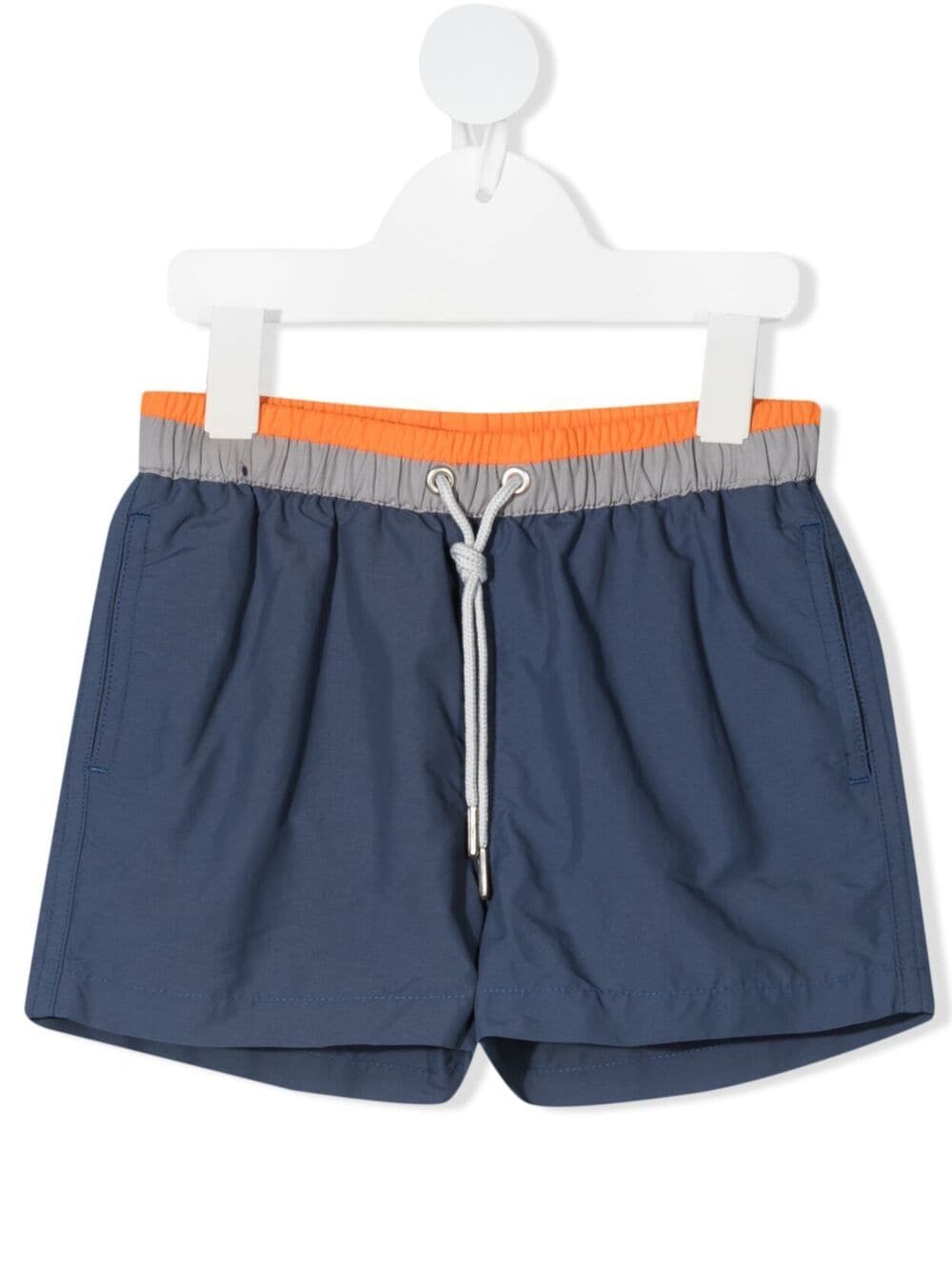 Knot Badeshorts mit Streifen - Blau von Knot